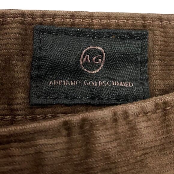 AG Adriano Goldschmied Graduate Pants Mens 32x34 Brown Corduroy USA Preppy NEW - Picture 3 of 10